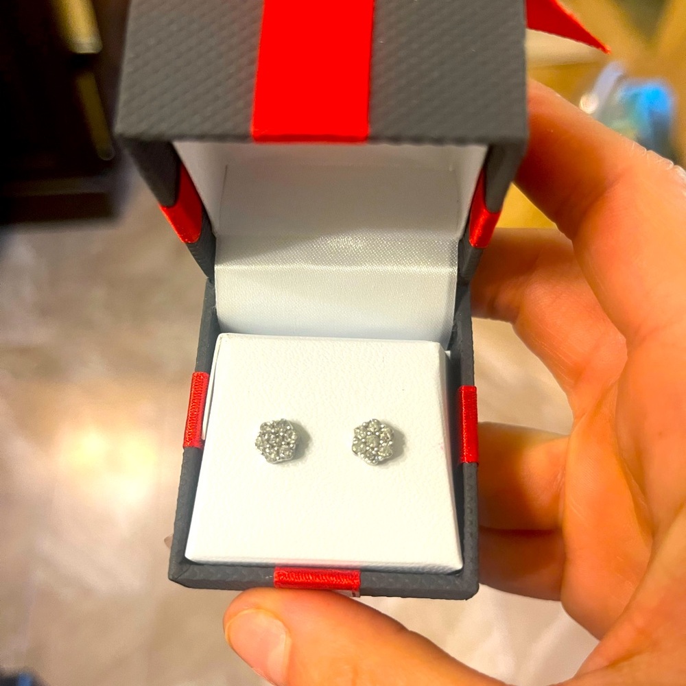 New Diamond earrings in 10k gold